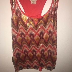 Sequin Pattern Tank Top